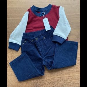 JANIE AND JACK • Boys Sweatshirt & Corduroy Pants